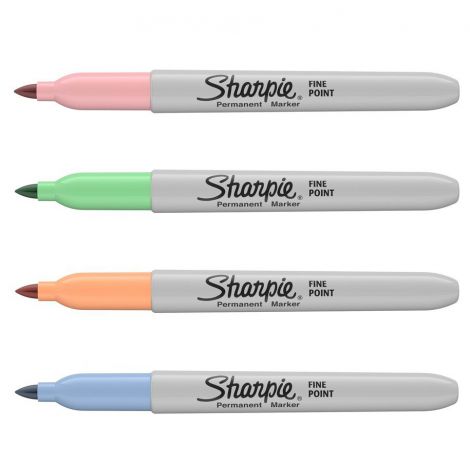 Markery permanentne Sharpie Fine, 4 kolory Pastel - 2